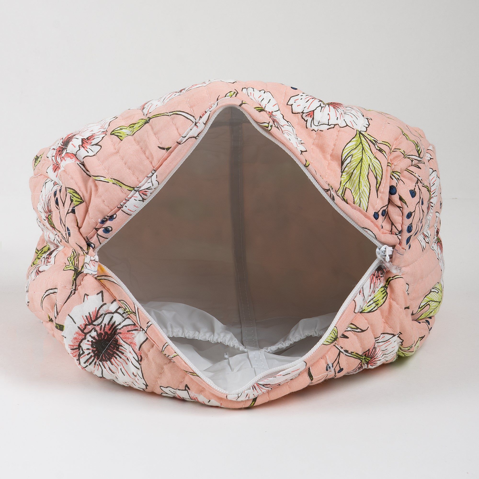 Block Print Lightweight Makeup Pouch and Travel Toiletry Bag